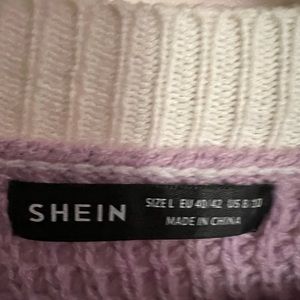 purple cardigan with white detail from shein size m
